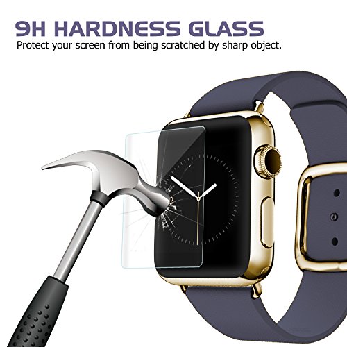 Apple Watch 2Pack 38mm 3D Screen Protector (Series 1, Series 2, Series 3), Atill Tempered Glass Screen Protector [Anti-scratch] [Bubble-free] for Apple iWatch - Thumbnail 2