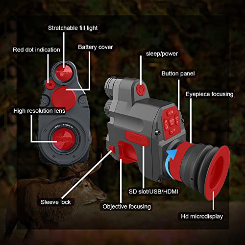 Pard Night Vision monocular,IR Night Vision for Hunting,Builtin IR