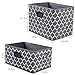 Wide Dresser Storage Tower 5 Drawer Chest, Sturdy Steel Frame, Wood Top, Easy Pull Fabric Bins,Organizer Unit for Bedroom, Playroom, Entryway, Closets, Lantern Printing Gray/White