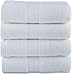 MAURA Premium Bath Towels 100% Cotton 27x54 Ultra Absorbent Quick Dry 4 Pack Soft Terry Bath Towels Set for Bathroom, Hotel and Spa Quality, White
