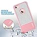 ULAK iPhone 8 & 7 Case, Shock-Absorbing Flexible Durability TPU Bumper Case, Durable Anti-Slip,Front and Back Hard PC Defensive Protection Cover for Apple iPhone 7 4.7 inch, Rose Gold Stripes Minimal