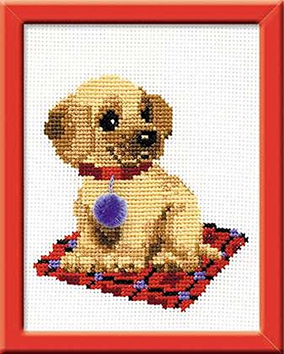 RIOLIS 10 Count Puppy Counted Cross Stitch Kit, 6 x 7