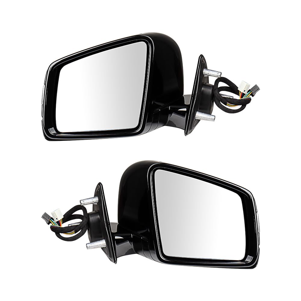 Photo 1 of Anzios Set Driver Passenger Side Door Mirrors Black Cover Real Glass Lens Turn Signal Puddle Light Compatible for 2005-2011 Mercedes W164 ML350 ML300 ML500 X164 GL350 GL450 GL550