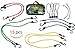 15 Piece Bungee Cord Set in Weatherproof Bag - Weather Resistant for Cargo, Camping, RVs, Trunks, Luggage Racks - Elastic Shock Cord, Ball Bungees, Tarp Tie Downs