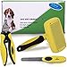 Dog Nail Clippers & Trimmer + Self Cleaning Slicker Brush - Shedding Tools For All Dog Sizes And Hair Types - Sharp Stainless Blades For Smooth Cutting - Sturdy Non-Slip Handle - eBook Attached