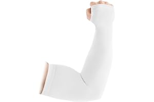 KEMFORD Arm Sleeves for Men and Women – 8 mmHg Light Compression – 1 Pair – Sun Protection – Cooling UPF 50 Compression – Basketball Running