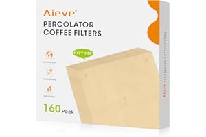 Aieve Percolator Coffee Filters, Natural(160 Count)