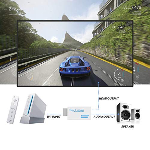image for WOVTE Wii to HDMI Converter Real 720P 1080P HD Output Video Audio Conv