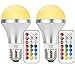 Light Bulb LED RGBCW Color Changing Bulb Compatible, A60 E26 Multicolor 3 Pack