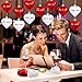 36 Pieces Valentines Day Heart Baubles Letter Heart Ornaments for Valentine Party Decoration, Red and White