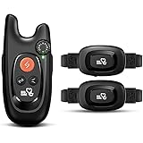 DOG CARE Dog Training Collar with Remote - Rechargeable Dog Shock Collar with Beep, Vibration and Adjustable Shock Level, 2 R
