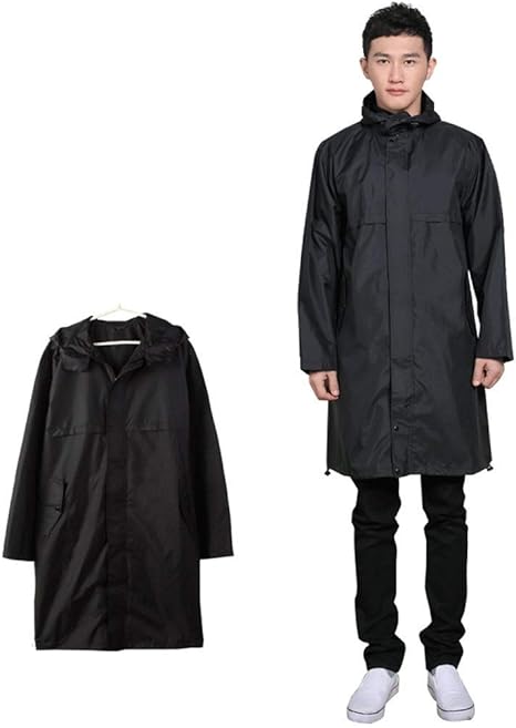 Amazon Co Jp Hdhxt 防水レインコートセット ポンチョメンズ防水ロングセクションライトレインコート 旅行登山釣り防水レインコートセットに適したレインウェア レインウェア メンズレインウェア Color Black Size L ホーム キッチン