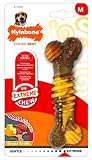Nylabone Flavor Frenzy Dura Chew Power Chew Philly Cheesesteak Flavored Bone Dog Chew Toy, Wolf, Up to 35 lbs