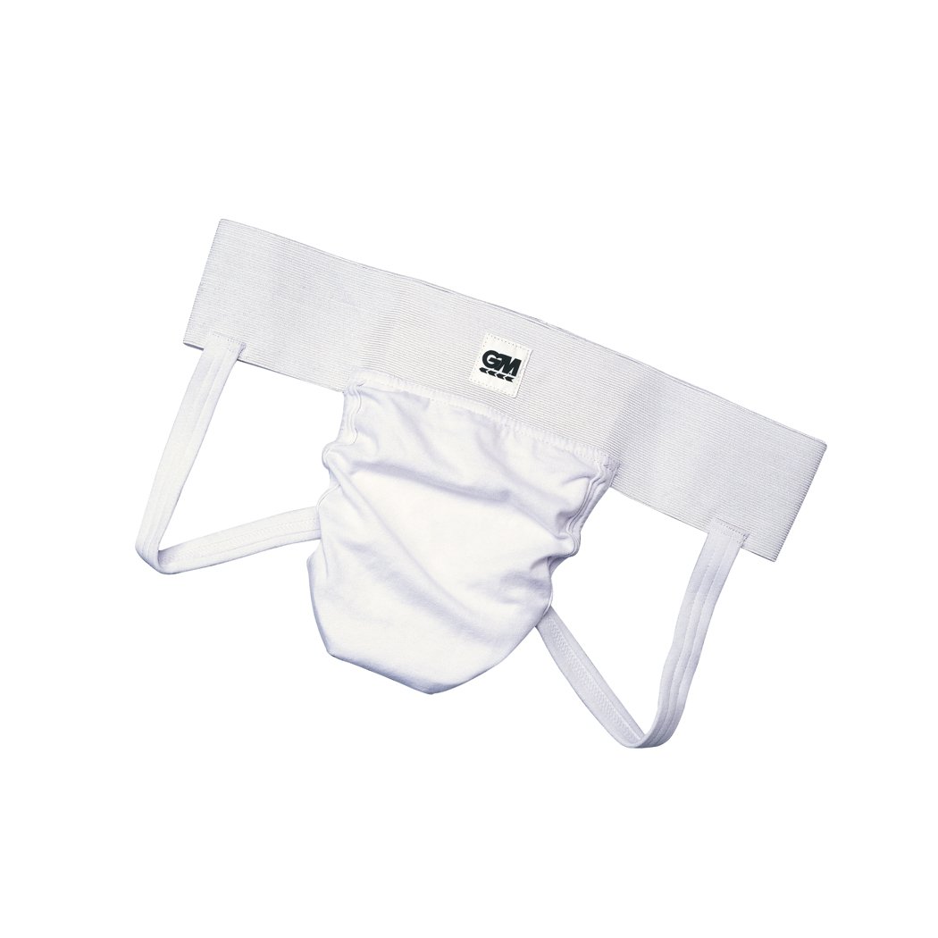 GM | Cricket | Athletic Support | Special Blend Stretch Cotton with Elastic Waist For Comfort Fit | Integral Pouch For Box Abdo Guard | White | XX-Large Adult For Waist 39-40" | Gunn & Moore