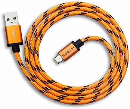 Luminous Braided Micro Usb Cables High Speed Charging Cable Charging Cord Line Data Cable USB 2.0 A Male to Micro B(Orange 3.3FT)