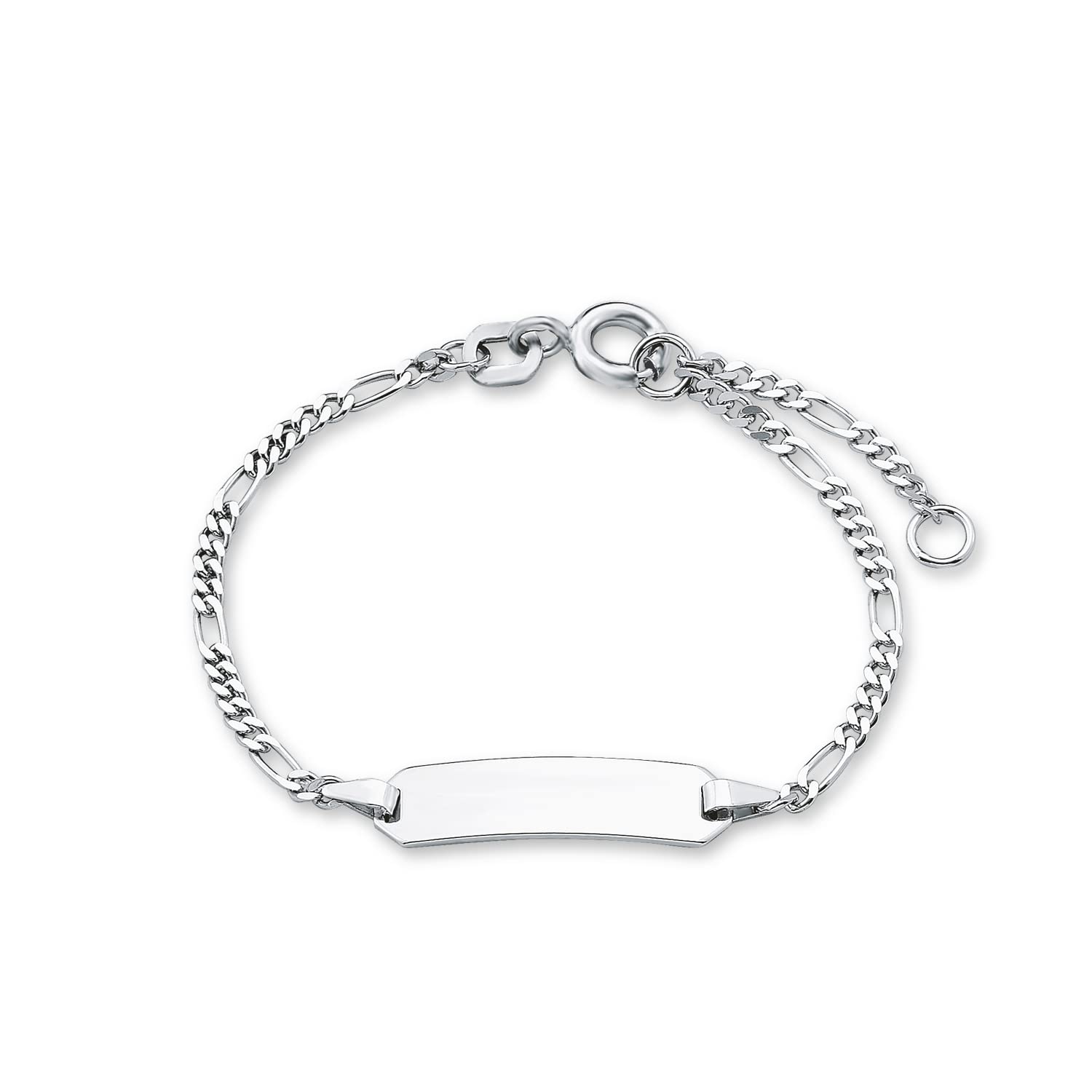 Amor Identity bracelet Unisex Girl's Boy's Arm jewelry, 12+2 cm, Silver, Comes in jewelry gift box, 9210886