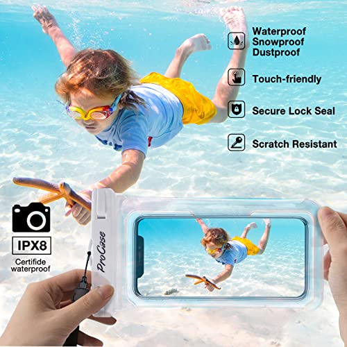 ProCase Universal Waterproof Case Phone Dry Bag Pouch Compatible with