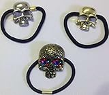 Cuhair(tm) 3pcs Metal Girl Women Elastic Force Ponytail Holders Hair Ties Rope Bands Rubber Scrunchie Accessories