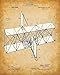 Original Wright Brothers Plane Patent Art Prints - Set of Four Photos (8x10) Unframed Blueprint Poster - Makes a Great Home or Office Decor and Costume - Gift for Pilots and Kids