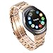 Valkit Compatible Gear S2 Bands Solid Stainless Steel Watch Band Metal Straps Business Sport Wristband Bracelet with Adapter Connector Replacement for Samsung Gear S2 SM-R720/730, Rose Gold, Small