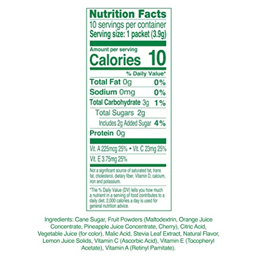 TRUE LEMON KIDS Fruit Punch (10 Packets) Hydration for Kids No