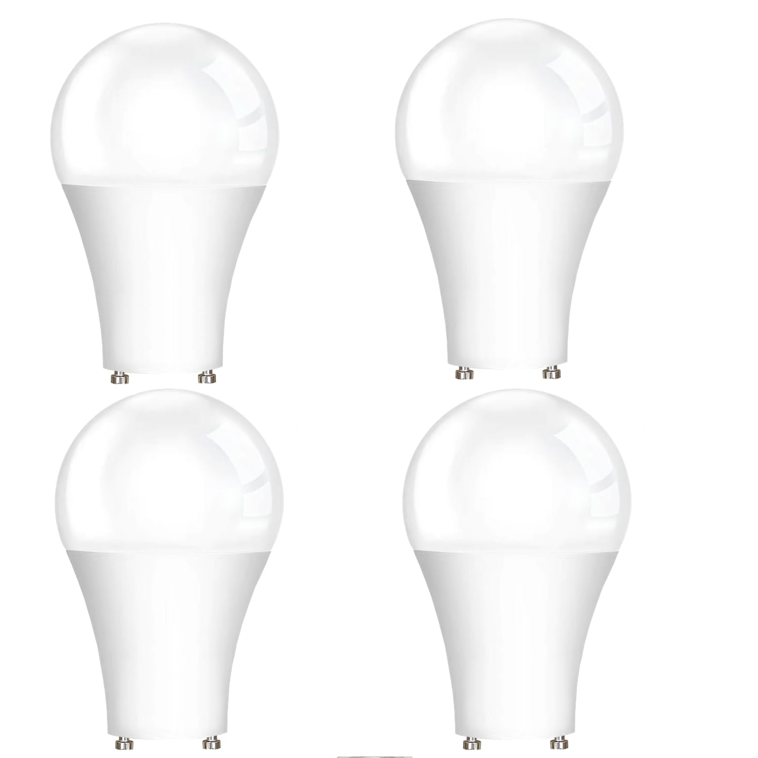 Photo 1 of GU24 LED Light Bulb 100W Equivalent,9W 2 Prong Light Bulbs, 2700K Warm White 1,100 Lumens, A19 Shape Bulbs, GU24 Twist Lock Base Non-dimmable(4-Pack)