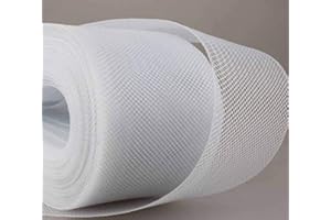 ITEM4EVER 50 yds White Soft Polyester Horsehair Trim Braid Hem for Sewing Wedding Dress Gowns hat (1")