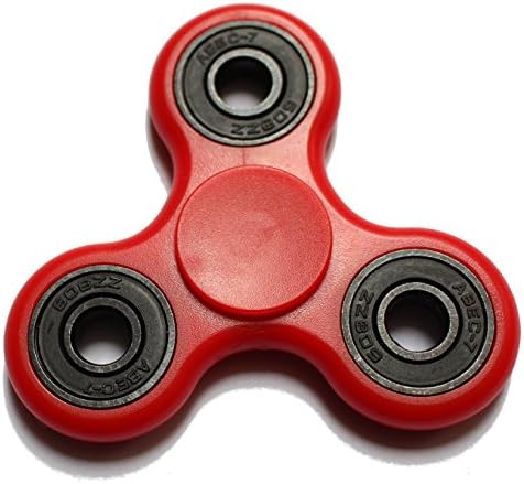 Premium Tri Hand Fidget Spinner Toy High Speed SI3N4 Hybrid Ceramic Bearing spins 1.5 to 3 minutes relieve anxiety reducing Stress relaxing keep Concentration Focus for Kids Adult Gift EDC (Red)