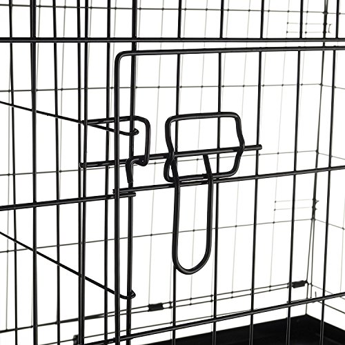 Pet Trex 36" Folding Pet Crate Double Door Kennel Wire Cage with
