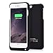 iPhone 6S Plus Charger Case External Battery Case Iphone 6s Plus 6 Plus 5.5 Inch 4000mah Backup Battery Extender Case by ISAKO Built-in Holder Retail Gift Package (Black)