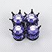 OTOSTAR Pure Handmade Bling Bling Rhinestones Tire Valve Stem Caps 4 Pack (Black/Dark Purple)