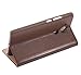 Huawei Mate 8 Case, Pasonomi® [Smart Window View] Genuine Leather Stand Cover Case - Ultra Thin Slim Flip Wallet Case for Huawei Mate 8 2015 Release (Brown)