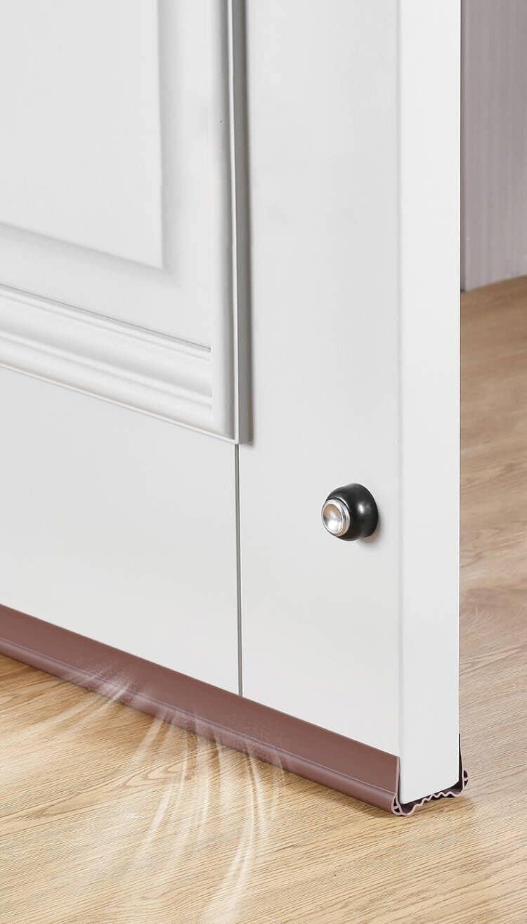Draft Stoppers - Door Stoppers for Bottom of Door 2-Pack Draft Stopper PVC Adjustable Length 37