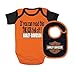 Harley-Davidson Baby Boys' Interlock B&S Creeper & Bib Set Orange 3050413 (6/9M)