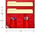 COMPONO Wall Storage Pocket Charts (10 Pocket - 1 Pack, Red) File Organizers with Free Bonus 3 Door Hangers- Best Pocket Chart for School, Home, or Office Use. Wall Pocket Chart Organizer