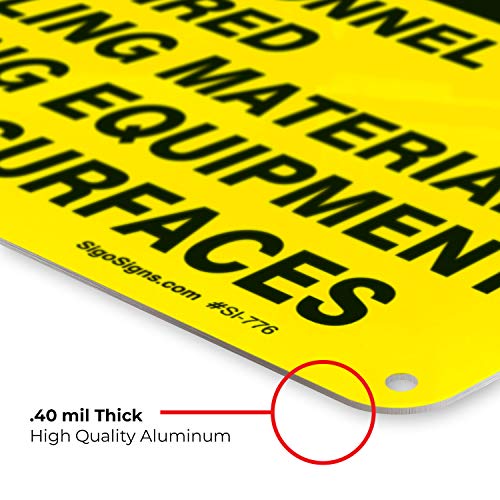 image for Construction Area Sign, Authorized Personnel Only Sign, 10x14 Rust Fre