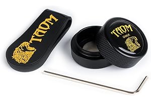 YEUEK TAOM Pool Chalk Holder Round Shaped Practical Tool Billiards Accessories Magnetic Mini Chalk Tip Case Container Round Box Billiards