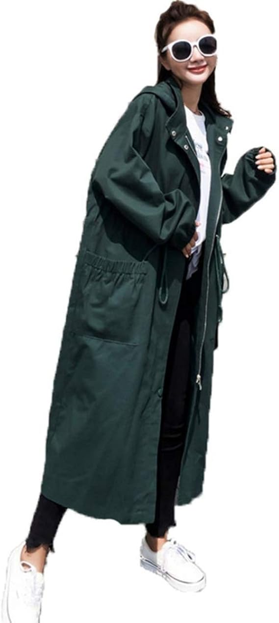 Amazon Co Jp トレンチコート バックフレアトレンチコート レディース 秋 ロング アウター ゆったり ロング丈 スプリングコート コート ロングコート きれいめ おしゃれ とろみ 薄手 腰紐付き 裏起毛 服 ファッション小物