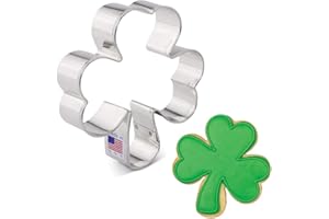 ANN CLARK COOKIE CUTTERS St. Patrick's Day Irish Shamrock Cookie Cutter, 3.75" Made in USA by Ann Clark