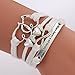 ThyWay 16 Pieces Western Style Hot Handmade Vintage Leather Rope Wrap Bangle Bracelets - Infinity Love Best Friend (Best Friend)