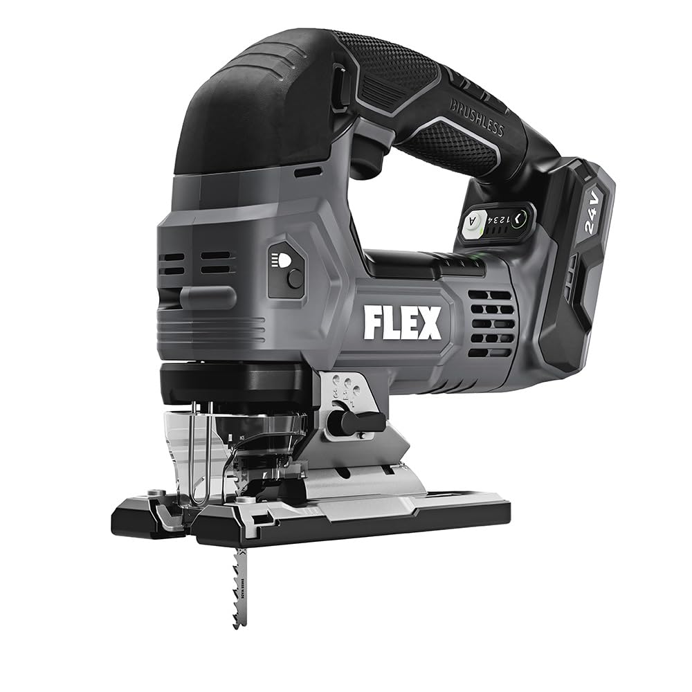 FLEX 24V Brushless Cordless Orbital Variable Speed D-Handle Jig Saw Tool Only, Battery and Charger Not Included – FX2231-Z