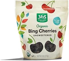 365 by Whole Foods Market, Organic Dried Unsweetened Bing Cherries, 8 Ounce