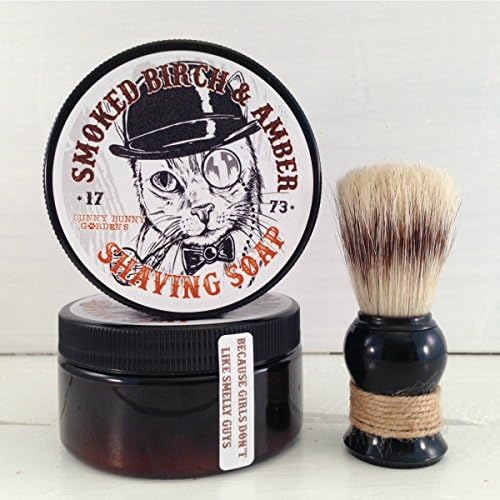 Smoked Birch Amber Shaving Soap | Shaving Soap Men | Vegan Shaving Soap | Best Shave Soap | Dad Gifts | Groomsmen Gift Ideas | Organic Shave