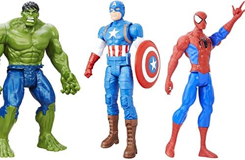3 LOT Marvel Captain America, Hulk and Spider-Man Titan Hero Series Spider-Man Figure 12 "