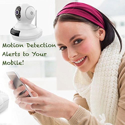 SereneLife-Wireless-IP-Camera-High-Definition-HD-720p-Wifi-Cloud-Cam-for-Indoor-Home-Security-Surveillance-Video-w-Night-Vision-Remote-Control-PTZ-Pan-Tilt-from-Mobile-or-PC-Mac-IPCAMHD61-White