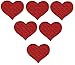 Iron On Patches - Red Heart Patch 6 pcs Iron On Patch Embroidered Applique2.2 x 1.8 inches - 5.6 x 4.7 cm - A-25