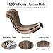 Hairro Tape in Human Hair Extensions Down Medium Brown Mix Dark Blonde #4P27 18