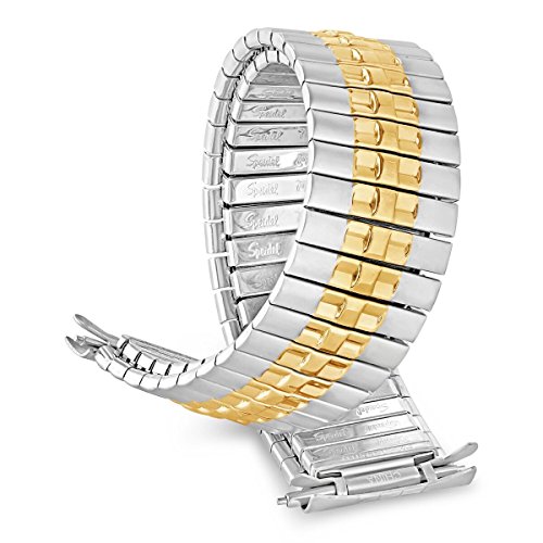 Speidel Men's Fashion Series Comfortable Watch Band in Dual Tone- Straight End 18-22mm