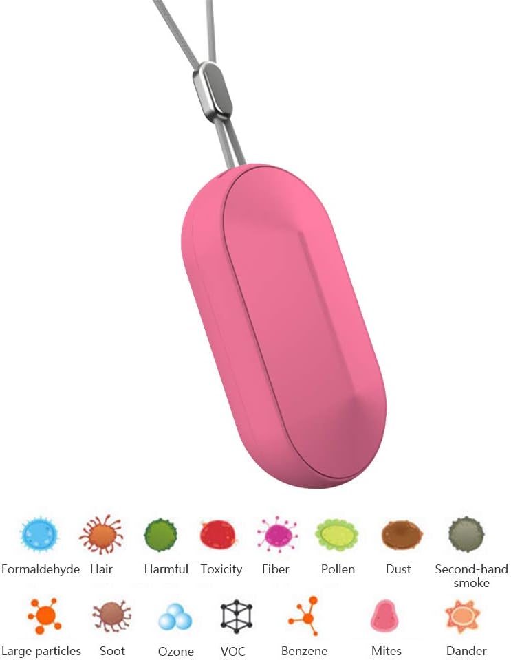 Jaklove Mini Car Air Purifier, Fresh Car Lonizer Air Cleaner, Air Cleaner Captures Mold Dust for Personal Use in Car, Office Home, Filtered PM2.5 Smoke and Pet Odors
