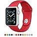 ISTYLE Apple Watch Band, Soft Silicone Replacement Sport Band TPU iWatch Strap for Apple Watch - 38mm TPU Red